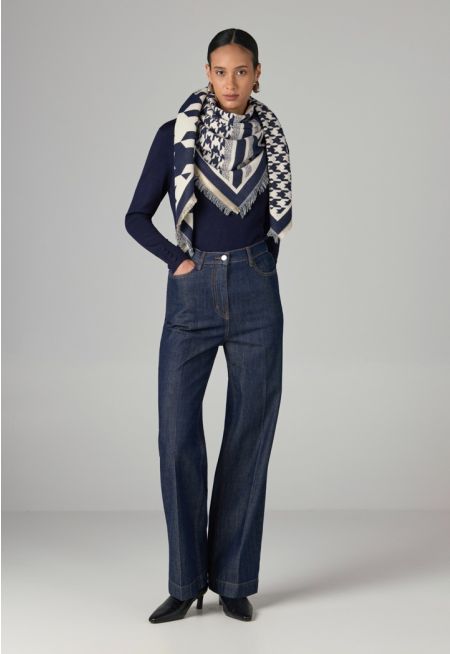 Houndstooth Winter Shawl
