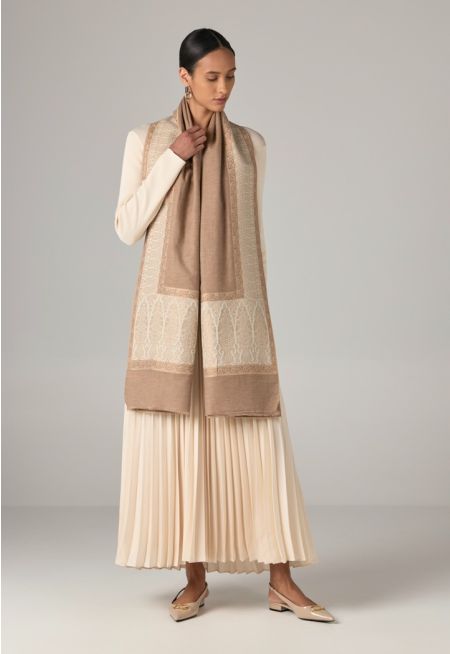 Contrast Paisley Shawl