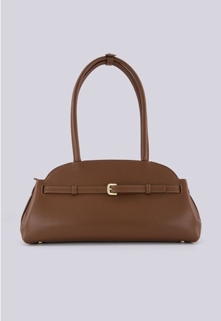 Buckle Detail Shoulder Bag