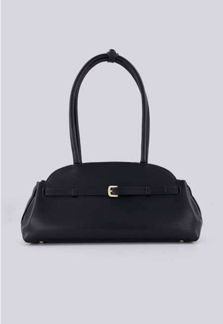 Buckle Detail Shoulder Bag