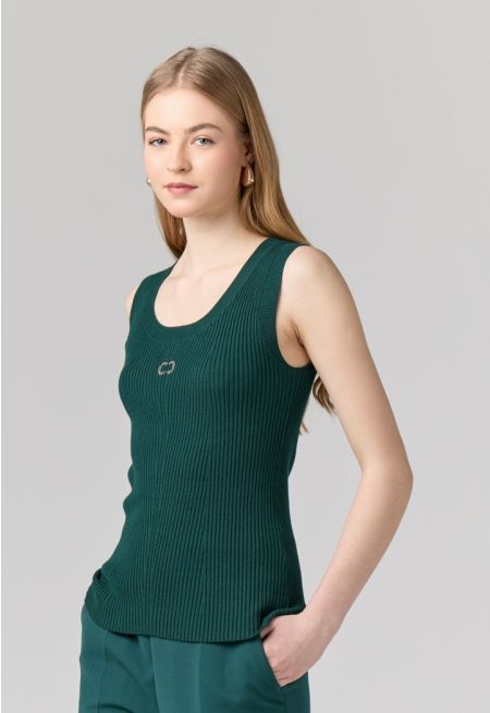 Basic Sleeveless Knitted Top