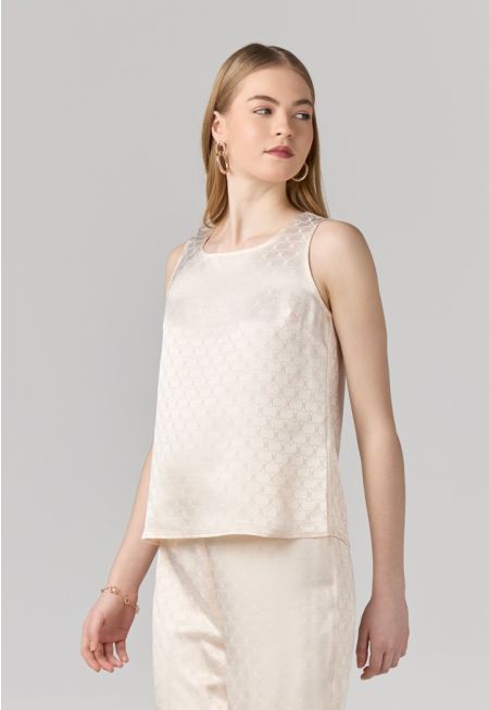 Sleeveless Monogram Top