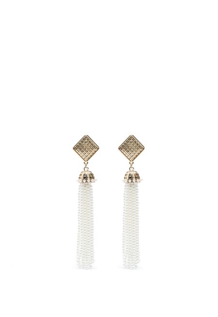 Pearly Beaded Tassel Earrings -Sale