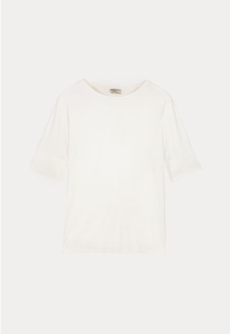 Round Neck Solid Basic Top -Sale