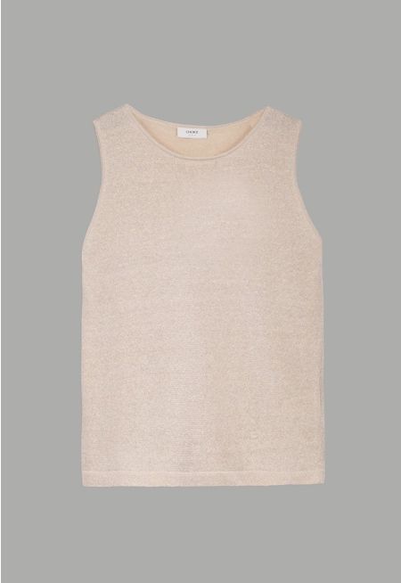 Solid Lurex Knitted Top