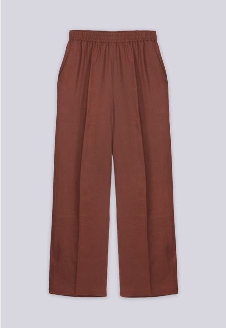 High-Waist Basic Trousers
