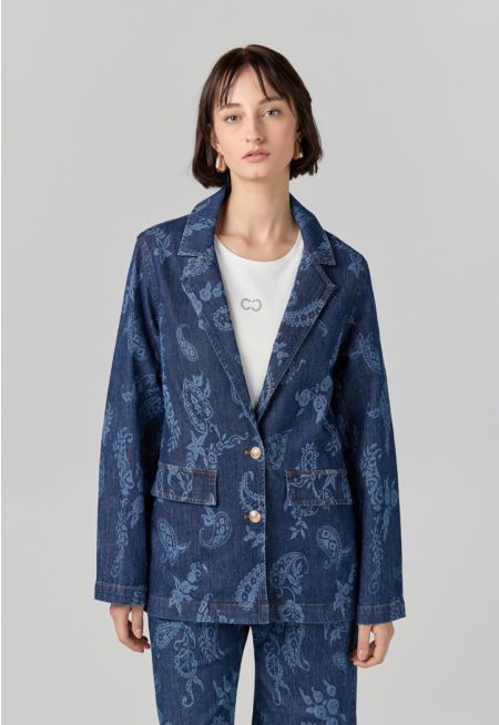 Printed Denim Jacket