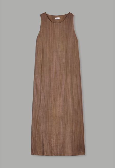 Crinkled Sleeveless Maxi Dress