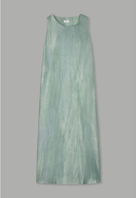 Crinkled Sleeveless Maxi Dress