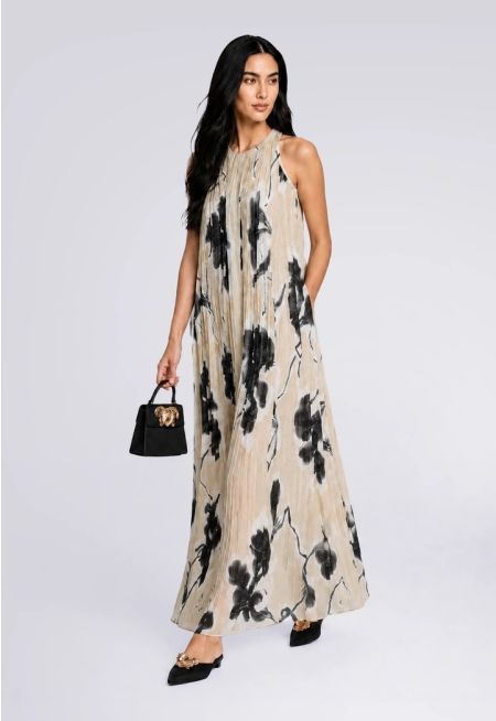 Printed Sleevless Maxi Dress