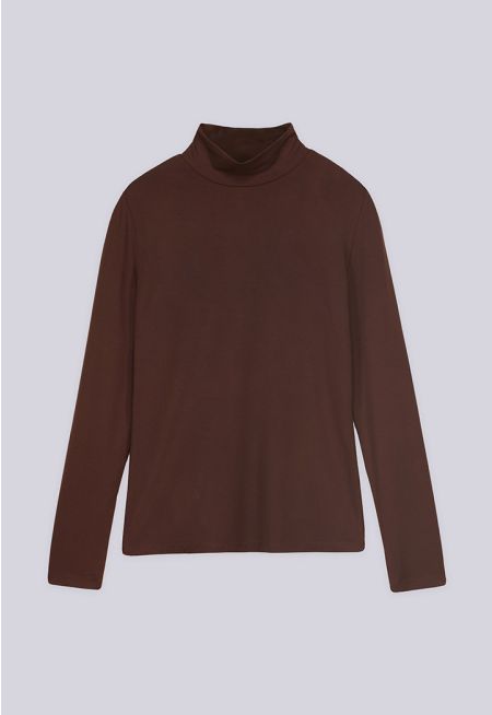 High Neck Long Sleeve Top