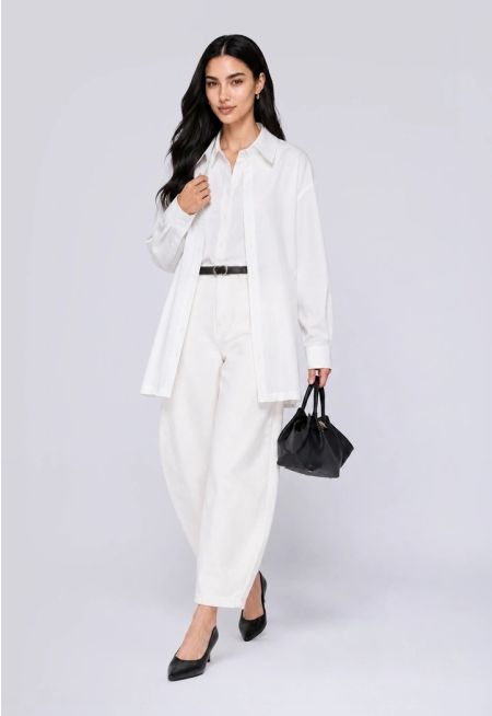 High Waist Denim Trousers