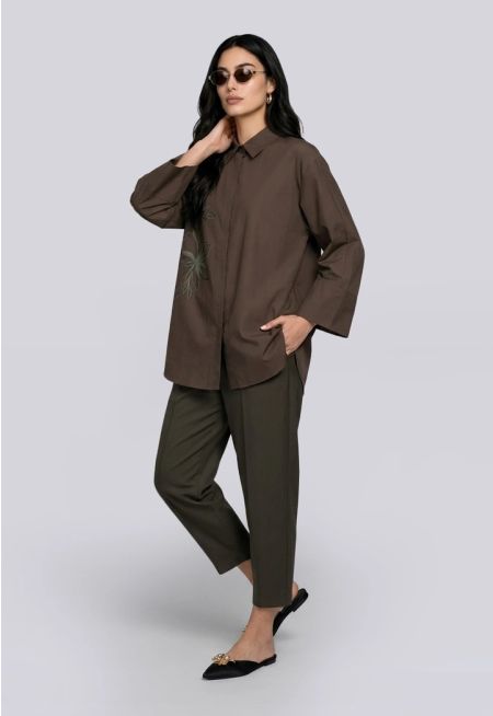 Straight Legs Pin Tuck Trouser