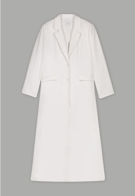 Solid Notched Collar Abaya