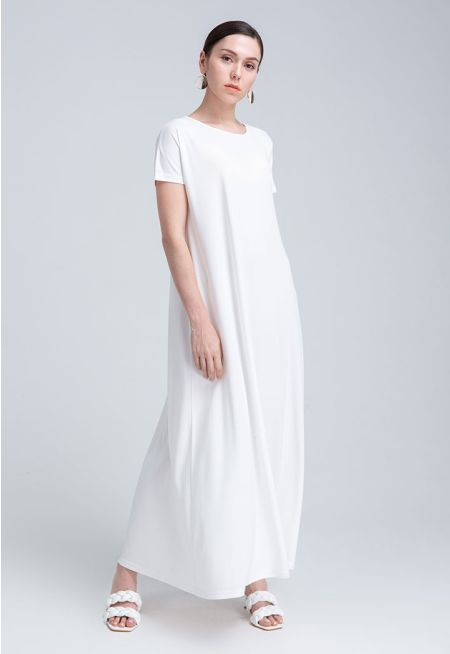 Long Solid Jersey Dress