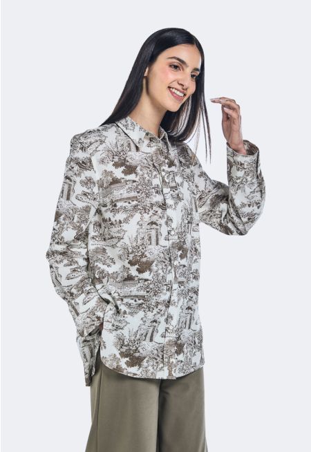Rural Print Regular Fit Shirt