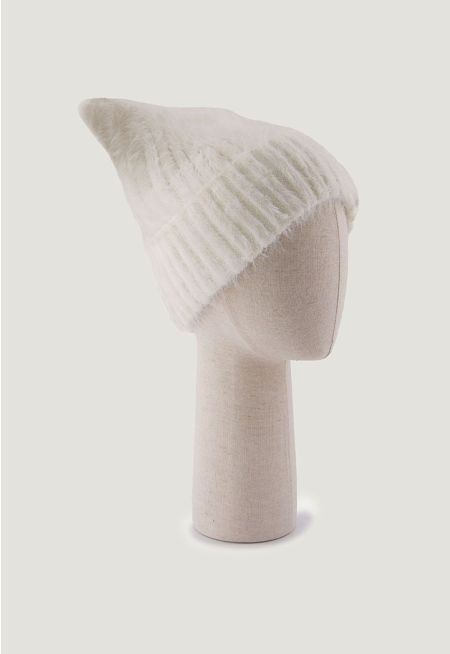 Faux Fur Ribbed Hat