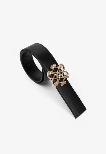Metal Emblem Solid Belt