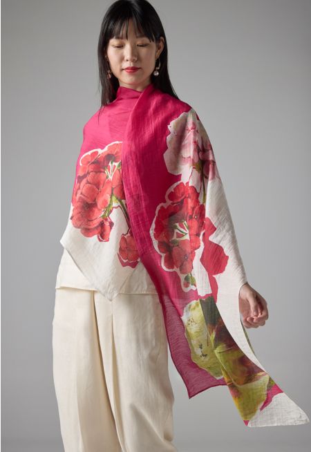 Floral Printed Soft Scarf