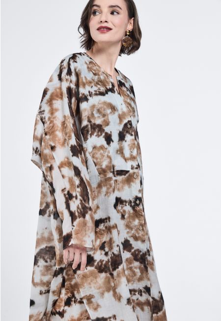 Tie Dye Oversized Long Shirt