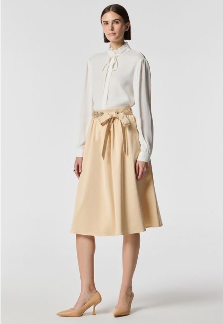 Machka- Embroide Midi Skirt  