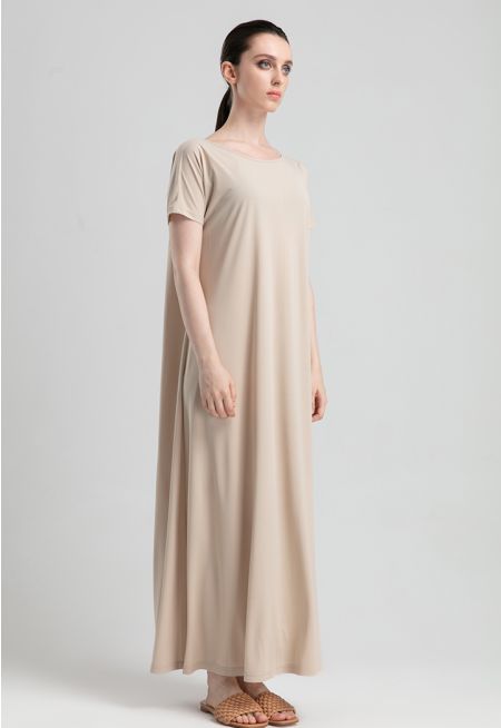 Long Solid Jersey Dress