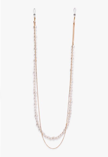 Stylish Faux Pearls Sunglasses Chain