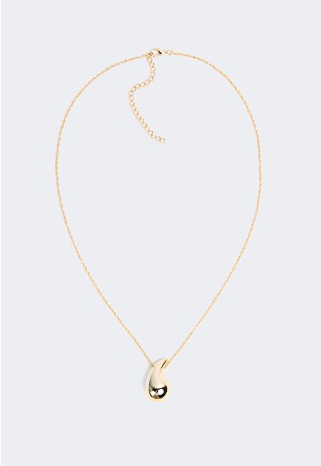 Metallic Drop Necklace