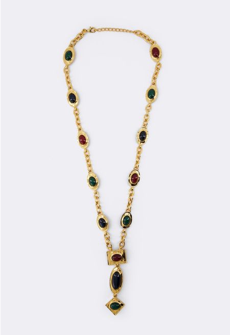 Rhinestones Metallic Necklace