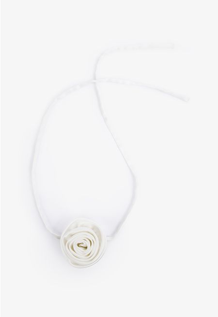 Solid Soft Floral Chocker