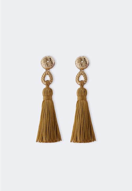 Hammered Tassel Earrings