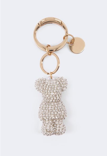 Crystal Bear Bag Charm