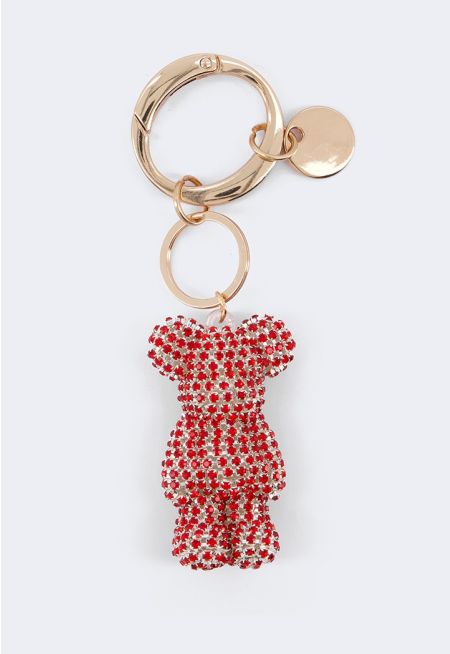 Crystal Bear Bag Charm