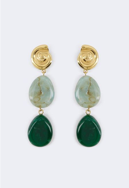 Metallic Resin Earrings