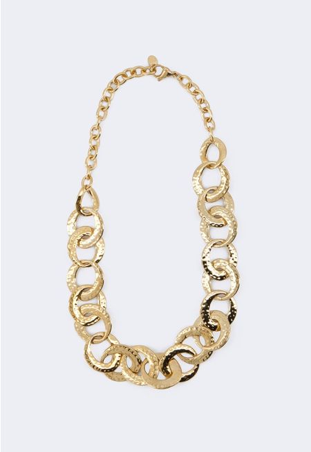 Intricate Metallic Chains Necklace
