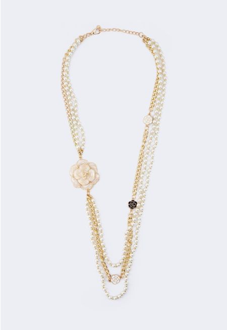 Multistrand Floral Necklace