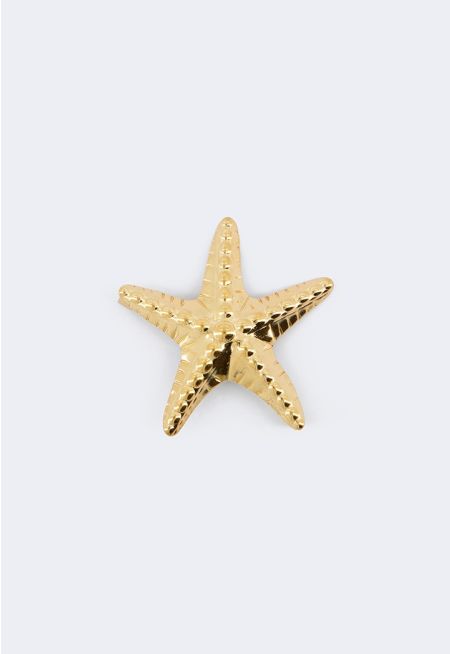 Golden Starfish Brooch