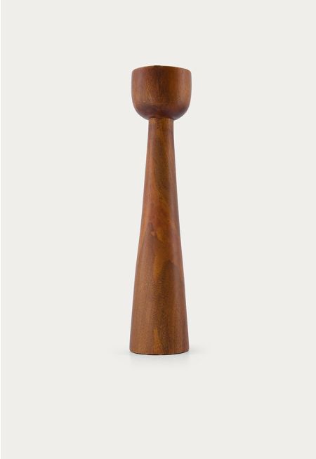 Large Wooden Candle Holder