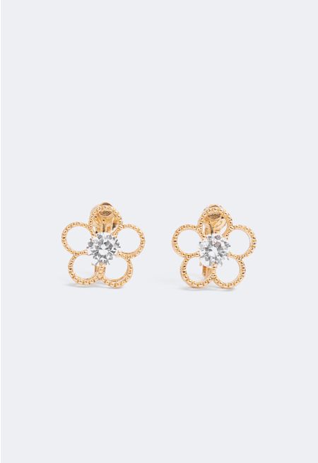 Crystal Embellished Clove Earrings
