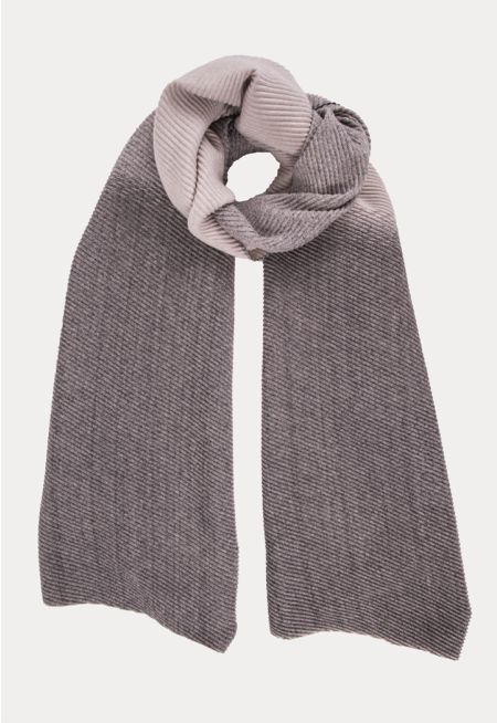 Crinkle Long Rib Pleated Neck Scarf