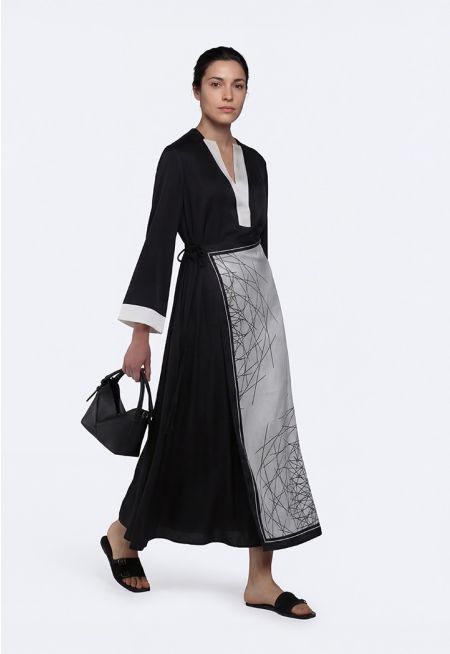 Dress with Detachable Overskirt