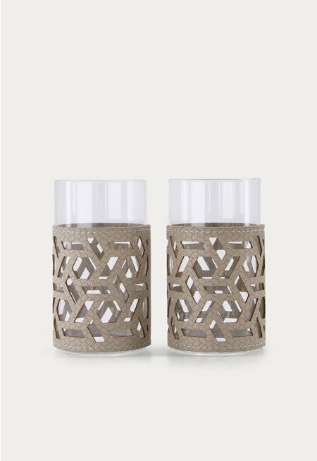 Leather Embellished Tumbler (6 Pcs)