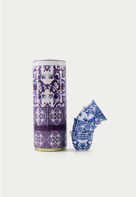 Tin & Box With Arabic Coffee Cup (4 Pcs)