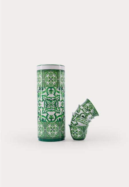 Tin & Box With Arabic Coffee Cup (4 Pcs)