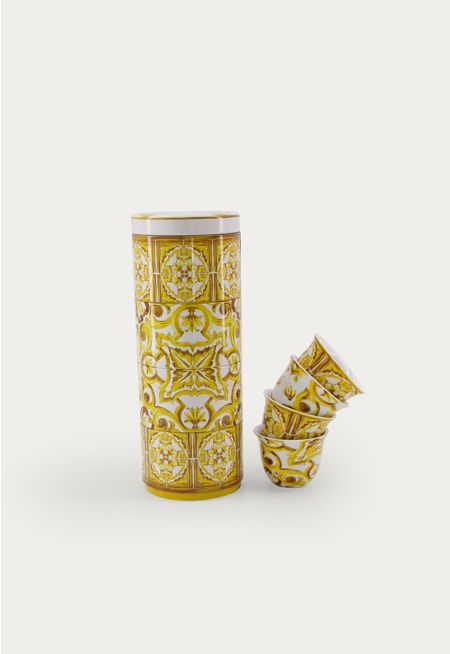 Tin & Box With Arabic Coffee Cup (4 Pcs)
