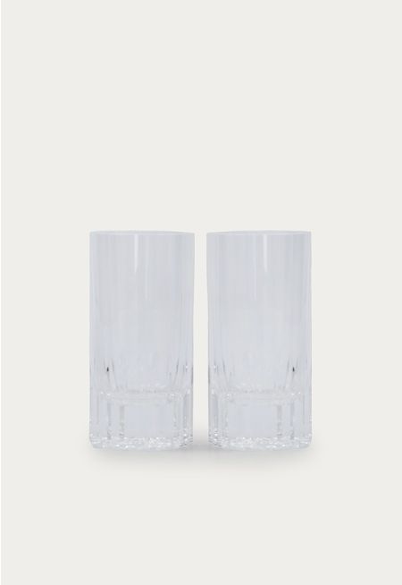 Glass Tumbler Tall Set Of 2 Pcs
