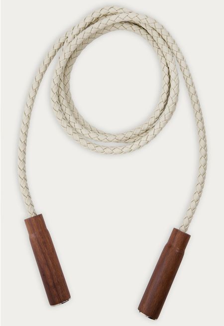 Skipping Rope with Leather Braided Texture & Bag Medium