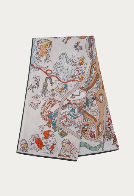 Printed Scarf 110*110 Cm