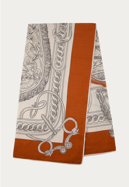 Printed Scarf 140*140 Cm