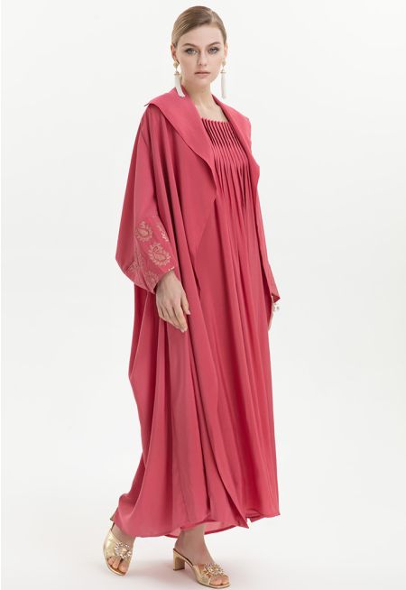 Open Maxi Abaya With Sequins Details -Sale